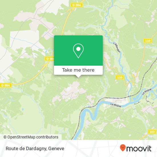 Route de Dardagny Karte