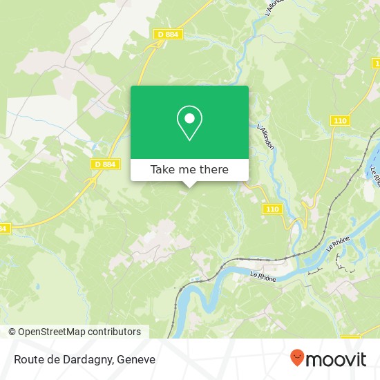 Route de Dardagny Karte