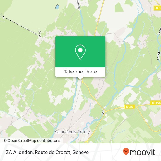 ZA Allondon, Route de Crozet Karte