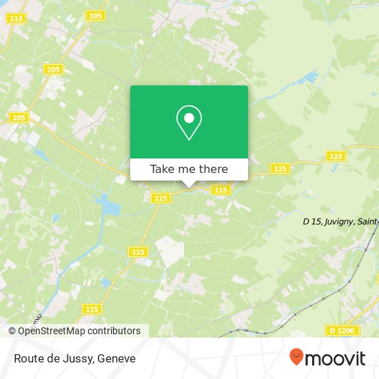 Route de Jussy map