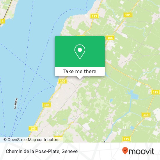 Chemin de la Pose-Plate map