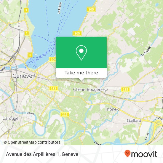 Avenue des Arpillières 1 map