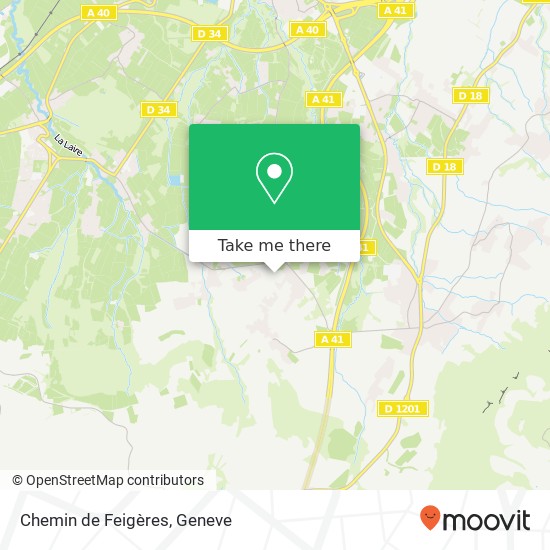Chemin de Feigères map