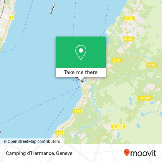 Camping d'Hermance map