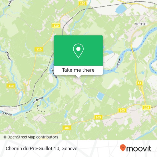 Chemin du Pré-Guillot 10 map