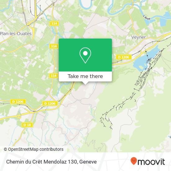 Chemin du Crêt Mendolaz 130 map
