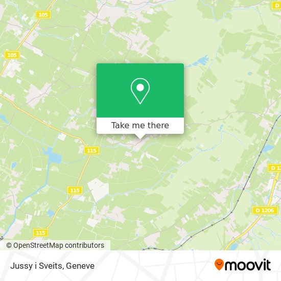 Jussy i Sveits map