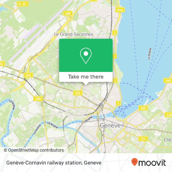 Genève-Cornavin railway station map