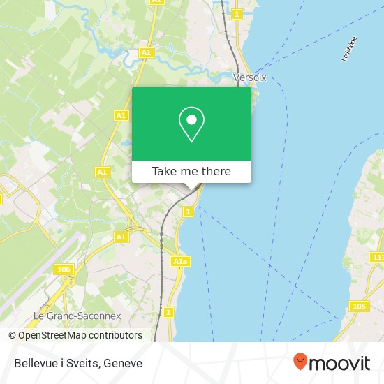 Bellevue i Sveits Karte
