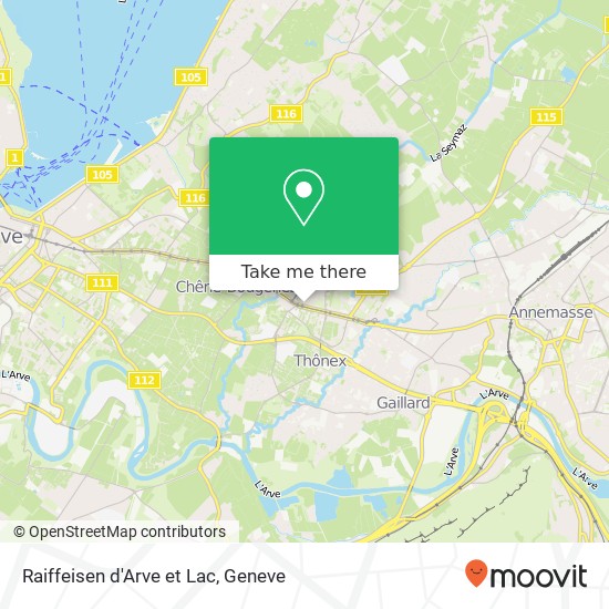 Raiffeisen d'Arve et Lac map