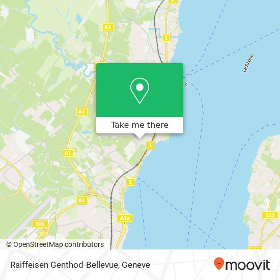 Raiffeisen Genthod-Bellevue Karte