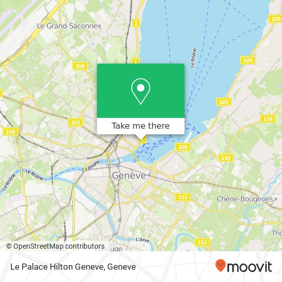 Le Palace Hilton Geneve map