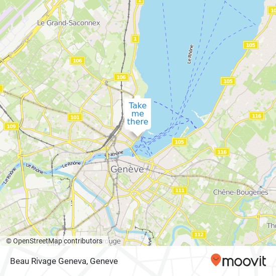 Beau Rivage Geneva map