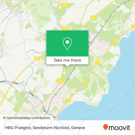 HBG Prangins, Sendeturm Nordost map