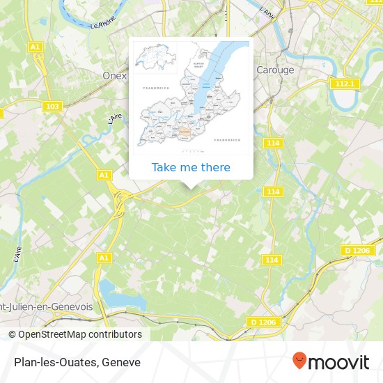Plan-les-Ouates map