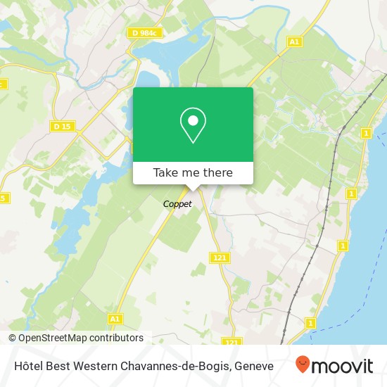 Hôtel Best Western Chavannes-de-Bogis map