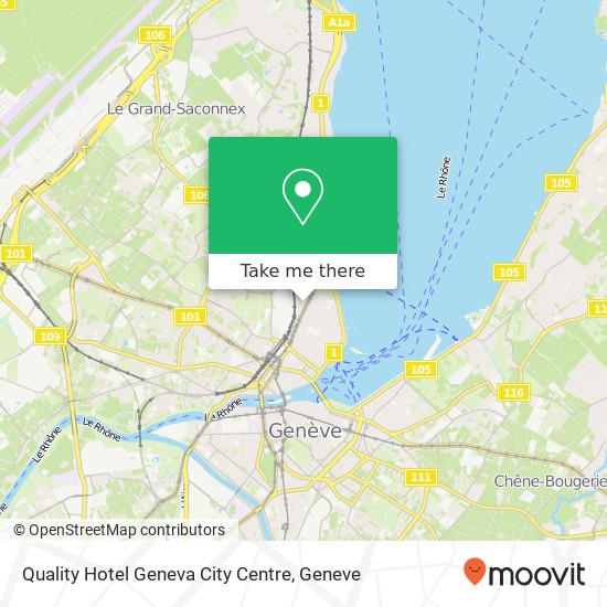 Quality Hotel Geneva City Centre map