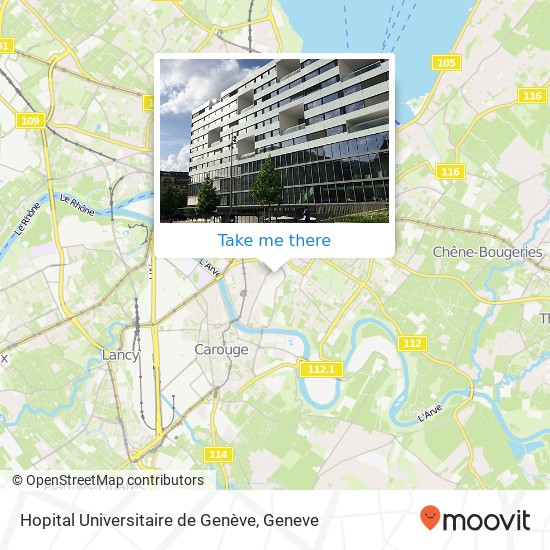 Hopital Universitaire de Genève Karte