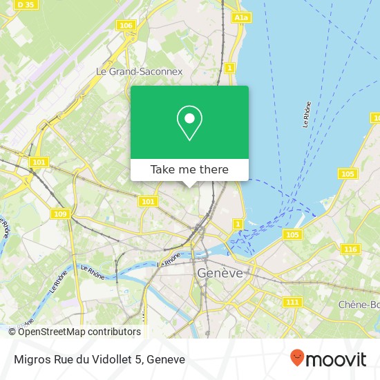 Migros Rue du Vidollet  5 map