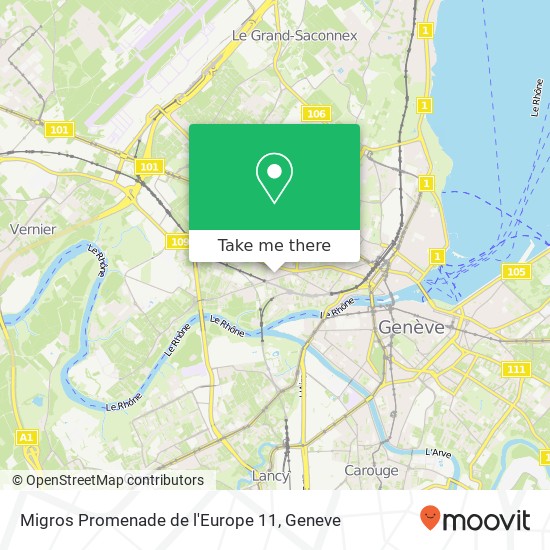 Migros Promenade de l'Europe  11 map