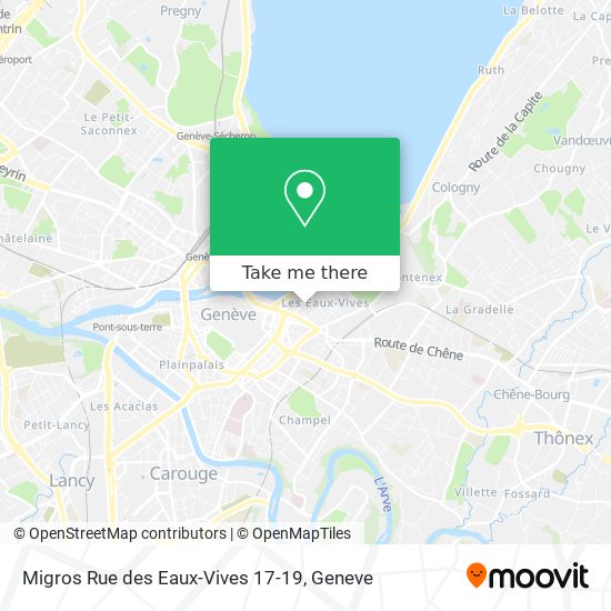 Migros Rue des Eaux-Vives  17-19 Karte