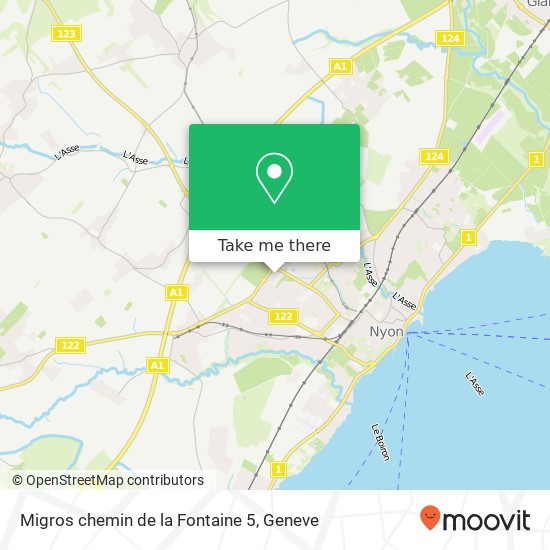 Migros chemin de la Fontaine 5 map