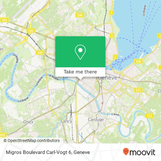 Migros Boulevard Carl-Vogt  6 map