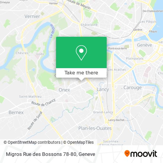 Migros Rue des Bossons 78-80 map