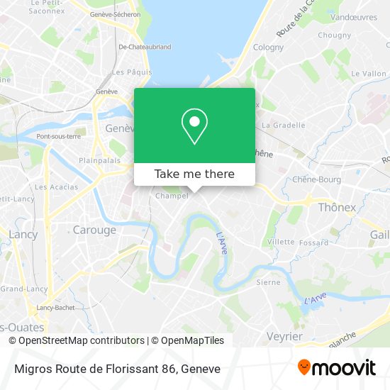 Migros Route de Florissant  86 map