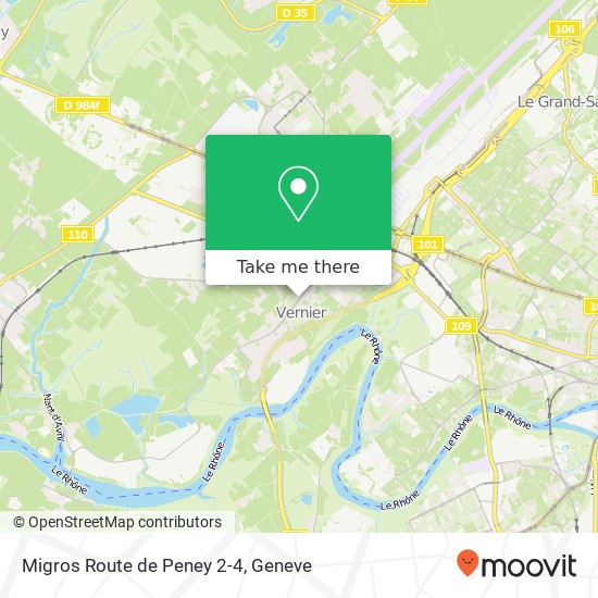 Migros Route de Peney 2-4 Karte