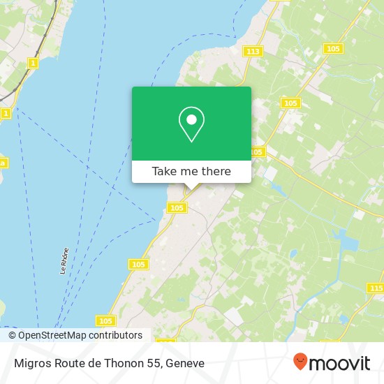 Migros Route de Thonon 55 Karte