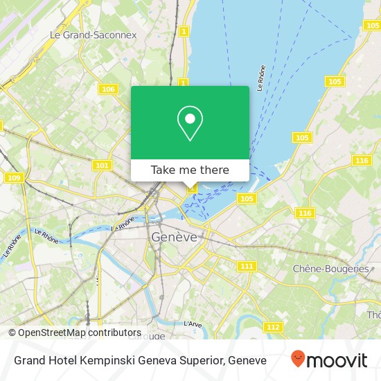 Grand Hotel Kempinski Geneva Superior map