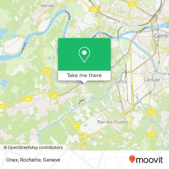 Onex, Rochette map