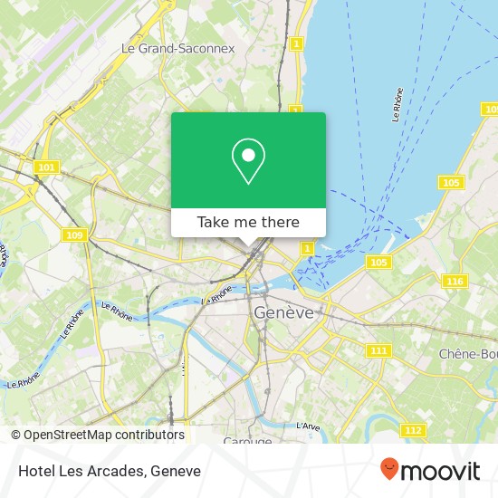 Hotel Les Arcades map