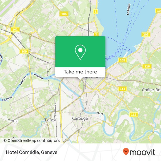 Hotel Comédie map