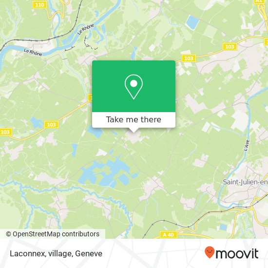 Laconnex, village Karte