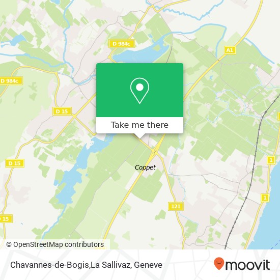 Chavannes-de-Bogis,La Sallivaz Karte