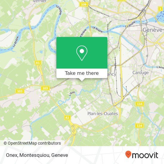 Onex, Montesquiou map