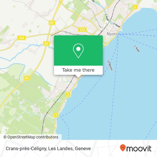 Crans-près-Céligny, Les Landes map