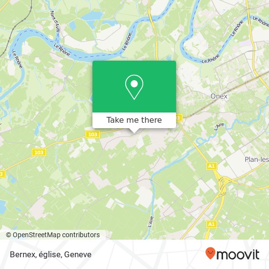 Bernex, église map