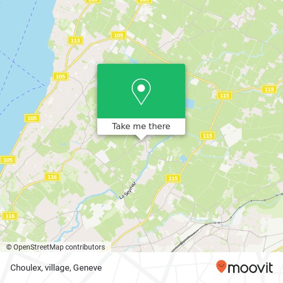 Choulex, village Karte