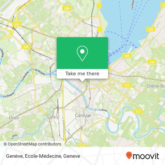 Genève, Ecole-Médecine map