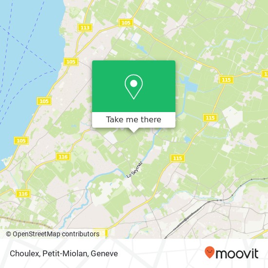 Choulex, Petit-Miolan map