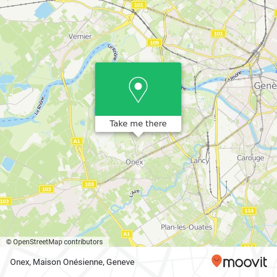 Onex, Maison Onésienne map