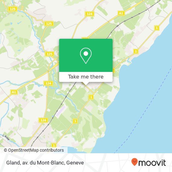 Gland, av. du Mont-Blanc map