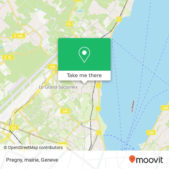 Pregny, mairie map