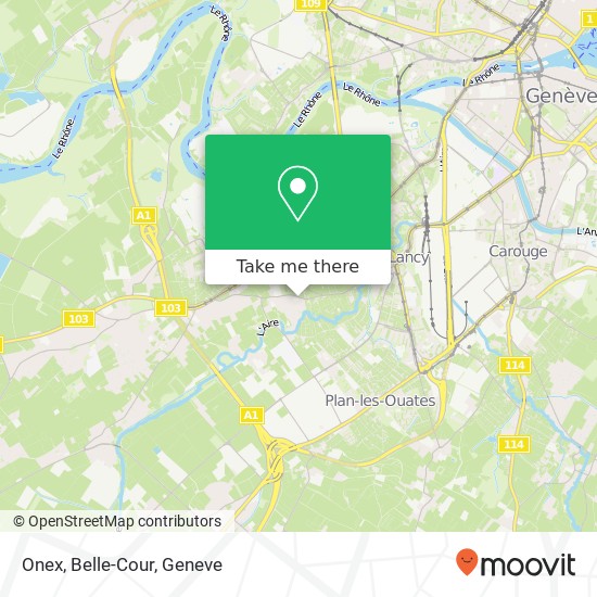 Onex, Belle-Cour map