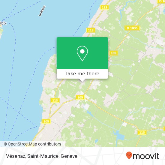 Vésenaz, Saint-Maurice map
