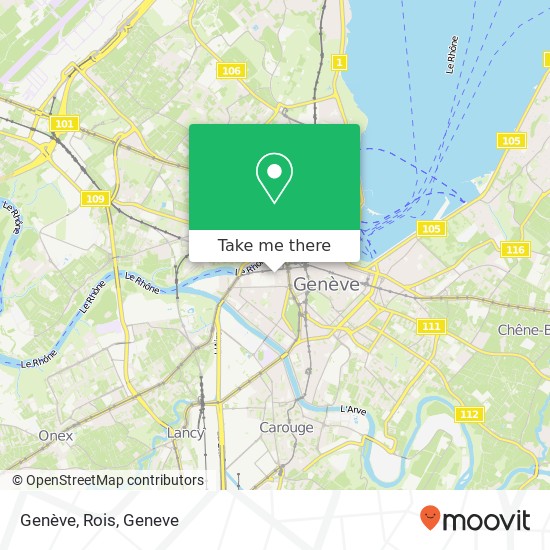 Genève, Rois map