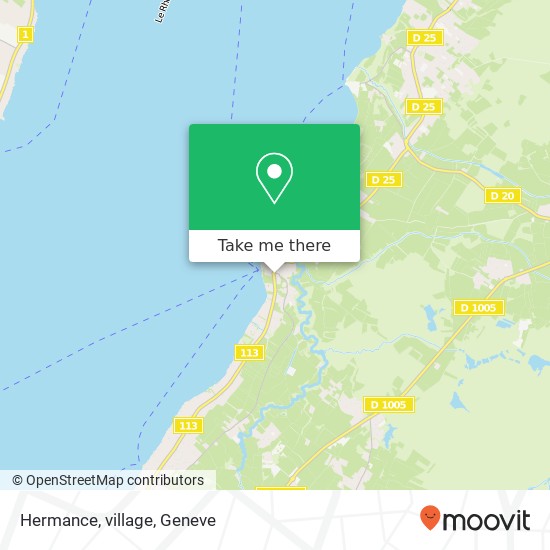 Hermance, village Karte